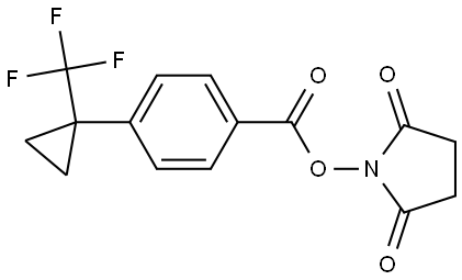 2,5-二氧代吡咯烷-1-基 4-(1-(三氟甲基)环丙基)苯甲酸酯 结构式