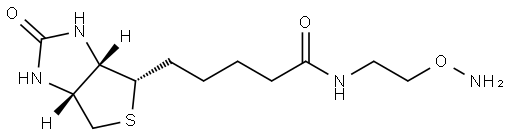 5-[(3aS,4S,6aR)-2-oxo-hexahydro-1H-thieno[3,4-d]imidazol-4-yl]-N-[2-(aminooxy)ethyl]pentanamide Structure