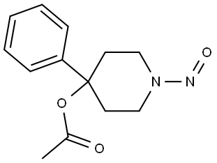 1-亚硝基-4-苯基哌啶-4-基 乙酸酯 结构式