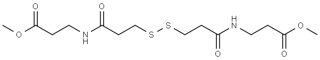 Dimethyl 3,3’-[[3,3’-Disulfanediylbis(propanoyl)]bis(azanediyl)]dipropanoate Structure