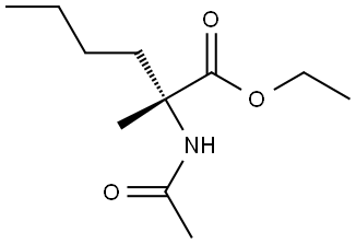 (R)-乙基 2-乙酰胺基-2-甲基己酸酯 结构式