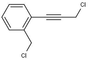 1-(chloromethyl)-2-(3-chloroprop-1-yn-1-yl)benzene Structure