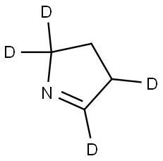 3,4-dihydro-2H-pyrrole-2,2,4,5-d4 化学構造式