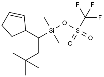 1-(2-Cyclopenten-1-yl)-3,3-dimethylbutyl]dimethylsilyl triflate Struktur