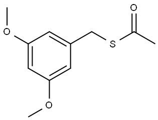 S-[(3,5-Dimethoxyphenyl)methyl] ethanethioate Structure