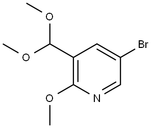 5-Bromo-3-(dimethoxymethyl)-2-methoxypyridine 结构式