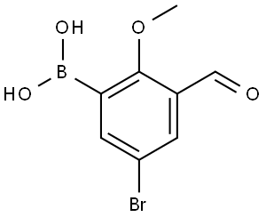5-溴-3-醛基-2-甲氧基苯硼酸 结构式