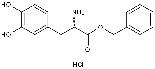 L-dopa benzyl ester hydrochloride 化学構造式