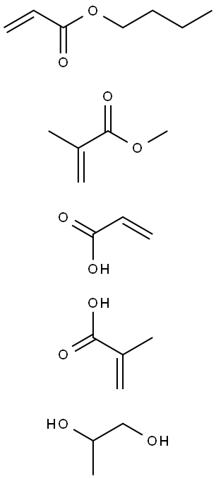 2-Propenoic acid, 2-methyl-, monoester with 1,2-propanediol, polymer with butyl 2-propenoate, methyl 2-methyl-2-propenoate and 2-propenoic acid Structure