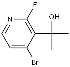 4-Bromo-2-fluoro-α,α-dimethyl-3-pyridinemethanol,40247-52-7,结构式