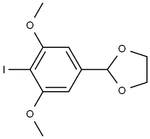 2-(4-iodo-3,5-dimethoxyphenyl)-1,3-dioxolane 结构式