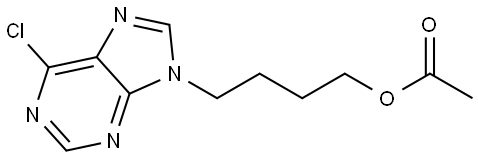 9H-Purine-9-butanol, 6-chloro-, 9-acetate Struktur