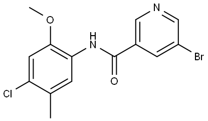 5-Bromo-N-(4-chloro-2-methoxy-5-methylphenyl)-3-pyridinecarboxamide,449170-46-1,结构式
