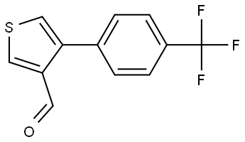 4-(4-(trifluoromethyl)phenyl)thiophene-3-carbaldehyde Structure