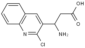 3-AMINO-3-(2-CHLORO(3-QUINOLYL))PROPANOIC ACID 结构式