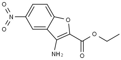 3-amino-5-nitro-2-benzofurancarboxylic acid ethyl ester 结构式