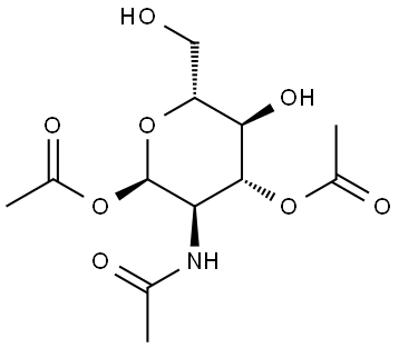 α-D-Glucopyranose, 2-(acetylamino)-2-deoxy-, 1,3-diacetate Structure