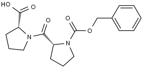 ((苄氧基)羰基)-D-脯氨酰基-D-脯氨酸 结构式