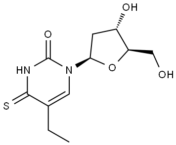 2'-deoxy-5-ethyl-4'-thiouridine 结构式