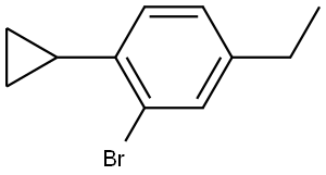 2-Bromo-1-cyclopropyl-4-ethylbenzene 结构式