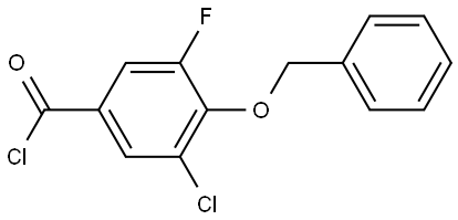 3-Chloro-5-fluoro-4-(phenylmethoxy)benzoyl chloride 化学構造式