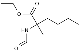 乙基 2-甲酰胺基-2-甲基己酸酯 结构式