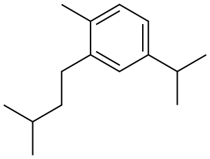 2-isopentyl-4-isopropyl-1-methylbenzene Structure