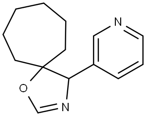 4-(pyridin-3-yl)-1-oxa-3-azaspiro[4.6]undec-2-ene 结构式