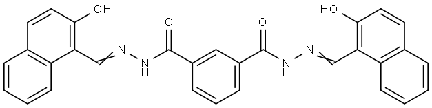 1,3-Benzenedicarboxylic acid, 1,3-bis[2-[(2-hydroxy-1-naphthalenyl)methylene]hydrazide] Structure