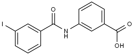 3-[(3-Iodobenzoyl)amino]benzoic acid 结构式