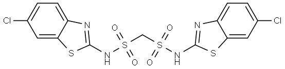 Methanedisulfonamide, N,N′-bis(6-chloro-2-benzothiazolyl)-|