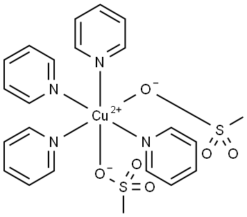 (OC-6-12)-Bis(methanesulfonato-κO)tetrakis(pyridine)copper Structure