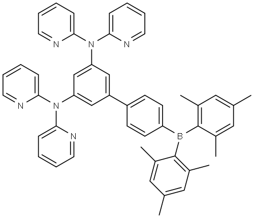 p-[3,5-bis(2,2'-dipyridylamino)phenyl]phenyldimesitylborane 结构式