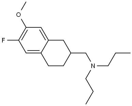 N-((6-fluoro-7-methoxy-1,2,3,4-tetrahydronaphthalen-2-yl)methyl)-N-propylpropan-1-amine 结构式