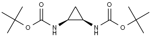 (cis)-N,N'-bis(tert-butyloxycarbonyl)-1,2-cyclopropanediamine Struktur