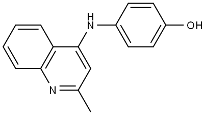 Phenol, 4-[(2-methyl-4-quinolinyl)amino]- Structure