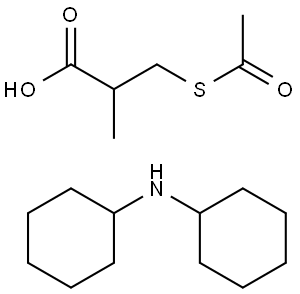 dicyclohexylamine 3-(acetylthio)-2-methylpropanoate Structure