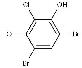 4,6-Dibromo-2-chloro-1,3-benzenediol Struktur