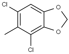 4,6-Dichloro-5-methyl-1,3-benzodioxole 结构式