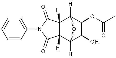 (3AR,4R,5S,6S,7S,7AS)-6-羟基-1,3-二氧代-2-苯基八氢-1H-4,7-环氧异吲哚-5-基 乙酸酯, 730963-47-0, 结构式