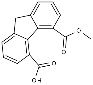 9H-Fluorene-4,5-dicarboxylic acid 4-methyl ester,74214-74-7,结构式