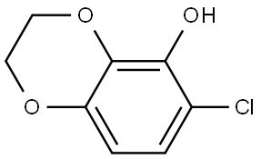 6-chloro-2,3-dihydrobenzo[b][1,4]dioxin-5-ol Struktur