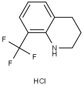 8-(trifluoromethyl)-1,2,3,4-tetrahydroquinoline hydrochloride,75434-38-7,结构式