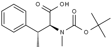 L-Phenylalanine, N-[(1,1-dimethylethoxy)carbonyl]-N,β-dimethyl-, (βR)- Structure