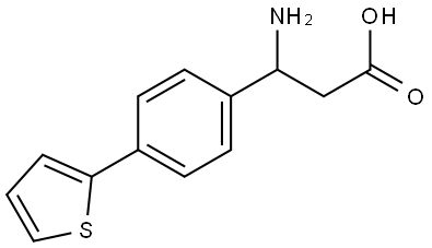 3-AMINO-3-(4-(THIOPHEN-2-YL)PHENYL)PROPANOIC ACID,773118-66-4,结构式