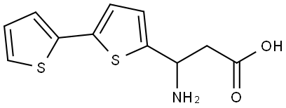 3-([2,2'-BITHIOPHEN]-5-YL)-3-AMINOPROPANOIC ACID 化学構造式