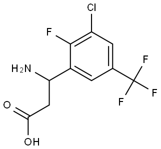 3-AMINO-3-(3-CHLORO-2-FLUORO-5-(TRIFLUOROMETHYL)PHENYL)PROPANOIC ACID 结构式