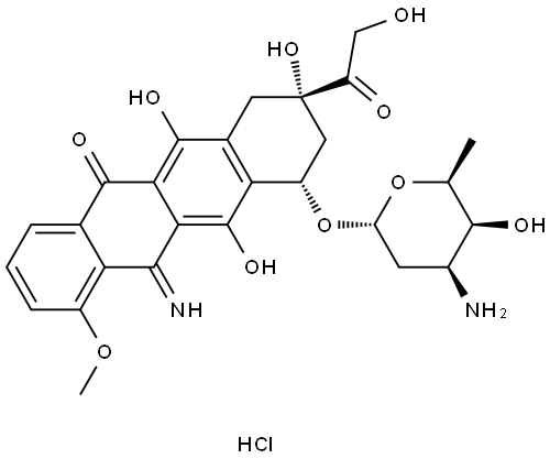 5-iminodoxorubicin Structure