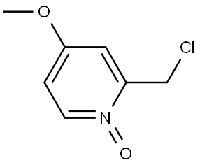 2-(氯甲基)-4-甲氧基吡啶 1-氧化物, 77345-75-6, 结构式