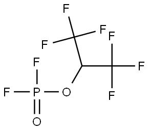 Phosphorodifluoridic acid, 2,2,2-trifluoro-1-(trifluoromethyl)ethyl ester Structure
